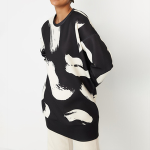 Sweat-shirt à capuche en polaire surdimensionné pour femme personnalisé pour l'hiver, imprimé sur le devant, écologique, respirant, séchage rapide, grande taille - Product Image 3