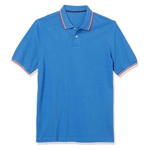 Polos de Talla Grande para Hombre de Mayor Venta, de Poliéster / Algodón Transpirable con Logo Personalizado y Diseño de Letras Estampadas con Efecto Lavado - Product Image 1