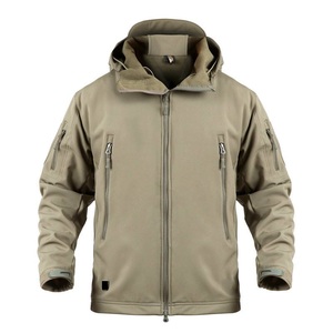 Veste Softshell Coupe-Vent Imperméable et Respirante pour Homme, Manteau Coupe-Vent à Col Montant, Tissu en Toile pour l'Hiver-Vente de Gros - Product Image 1