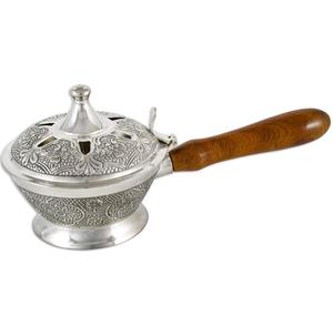 Brûleur d'encens Markham en laiton doré Brûleur à charbon de bois encensoir arabe avec manche en bois Parfum d'intérieur - Product Image 3