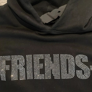Sudadera con Capucha de Algodón con Pedrería - Estilo Urbano con Logotipo Personalizado Brillante |   Sudadera con Capucha de Marca Privada o al por Mayor - Product Image 5