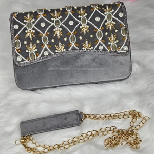 Nuevo diseño bordado mujer Correa larga bandolera mejor bolso de mano de noche venta caliente en Qatar Dubai Bahrein POR ARTESANÍA DE LUJO - Product Image 1