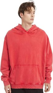 Sweat à capuche pour homme 100% coton lourd, surdimensionné, délavé à l'acide, imprimé en 3D, style French Terry, lavé, personnalisable pour l'automne - Product Image 2