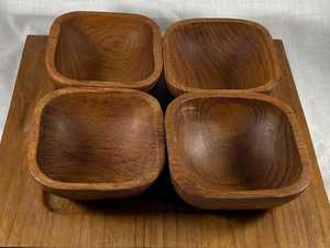 Handcrafted Wooden Tray and <b>Bowls</b> <b>Set</b> Perfect for Serving Snacks or Decor Durable Eco Friendly Kitchen and Dining Accessory - Product Image 2