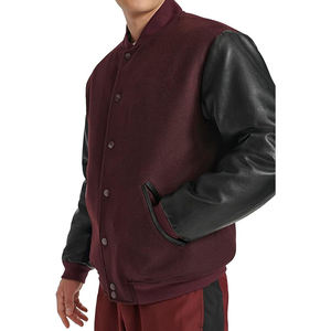 Vestes Letterman de style universitaire en laine légère de haute qualité Capuche de support de conception OEM personnalisable Noir pour la saison d'hiver XL - Product Image 3