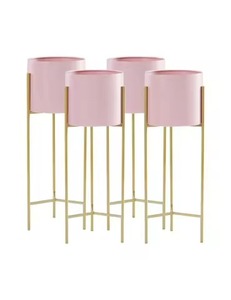 Jardinière en métal doré mat Vase floral élégant pour la décoration intérieure Salle à manger moderne et décoration intérieure de salon - Product Image 3