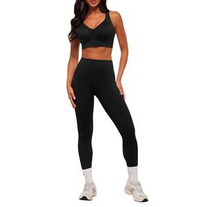 Sujetador deportivo de talla grande para mujer con cuello en V pronunciado y espalda cruzada, ropa deportiva de yoga, chaleco transpirable elástico en cuatro direcciones para gimnasio y running - Product Image 3
