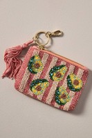 Pochette en coton perlée de couleur personnalisée MULTI CRAFT, broderie artisanale, porte-monnaie occidental, mini fermeture éclair, couleurs mélangées, motif tribal