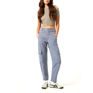 Pantalones Cargo de Invierno para Mujer, Estilo Casual, Color Sólido, Frente Plano, Elásticos, Transpirables, con Múltiples Bolsillos, para un Estilo de Vida Activo - Product Image 1