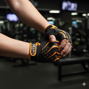 Guantes de ejercicio duraderos, guantes de gimnasio de medio dedo, guantes con soporte para muñeca, guantes de gimnasio transpirables para unisex, guantes de levantamiento de alta resistencia - Product Image 1