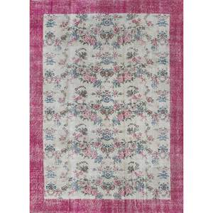 Tapis en laine noué à la main de grande taille, style vintage, Pae-2821, motif floral rouge-orange, pour la maison, le salon, le couloir, pour adolescents - Rectangulaire - Product Image 1