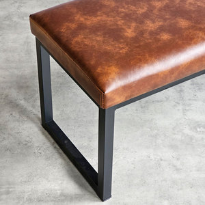 Women's Upholstered <b>Bench</b> with PU <b>Cushion</b> 140x40x45cm Iron Frame GBD024 - Product Image 5