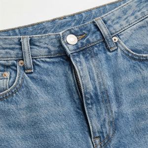 Jeans à jambes larges en denim extensible taille mi-haute pour femmes grandes tailles Pantalons respirants Pantalons de couleur personnalisée pour l'hiver Mode - Product Image 3