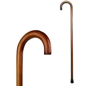 Elegante 90 cm bastone da passeggio in legno marrone supporto durevole per gli anziani - Product Image 1