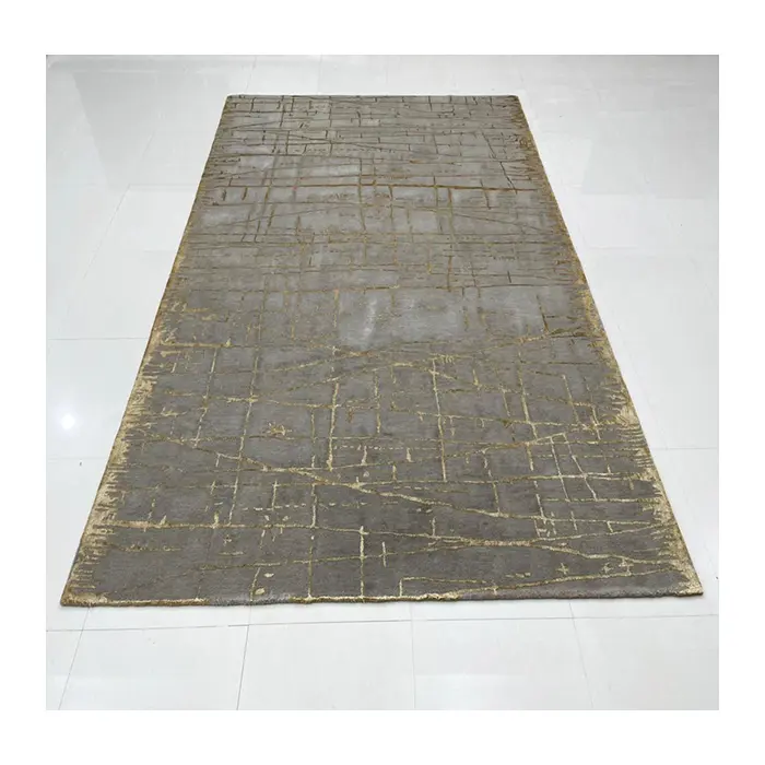 Tapete indiano de galeria novo design colorido direto da fábrica tapete antiderrapante feito à mão de lã e seda viscose tapete tufado