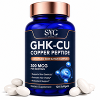 SYC BIO GHK-CU Peptide de Cuivre 300 mcg Mélange de Qualité Gélules Molles 120 Gélules Marque Privée OEM ODM Prix Usine Vente en Gros