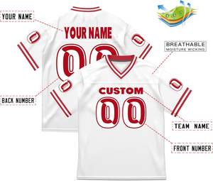 OEM High School American Football Sportswear Jersey Quick Dry Breathable Polyester <b>Mesh</b> <b>Short</b> Sleeve with Sublimation Print Logo - Product Image 6