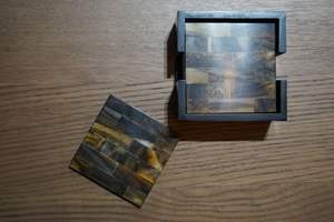 Authentic Viking Drinking Antique HORN Mug Coasters Non Slip Cup Mats Horn Coasters Tableware Beer Mug Coasters - Product Image 3