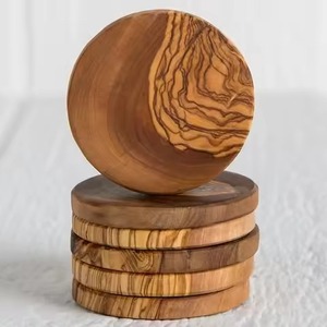 Ensemble de sous-verres en bois naturel de qualité supérieure avec support Tapis de boisson résistants à la chaleur écologiques pour bar, maison et restaurant - Product Image 4