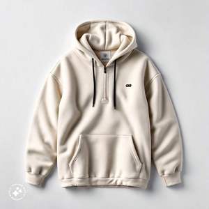 Sweat à capuche unisexe oversize 350 GSM polaire coupe-vent anti-rides et durable Polyester/coton - Product Image 2