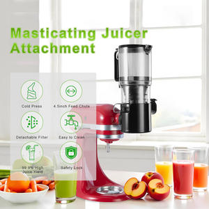 Accessoire presse-agrumes pour batteur sur socle, presse-agrumes à froid lent pour accessoire <span class=keywords><strong>Kitchenaid</strong></span> avec goulotte d'alimentation large <span class=keywords><strong>de</strong></span> 4,5 pouces - Product Image 3