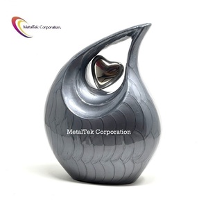 Hecho a mano tamaño adulto grande lágrima gota corazón urnas esmalte cremación cenizas conmemorativas entierro urna Metal decorativo urna funeraria precio bajo - Product Image 1