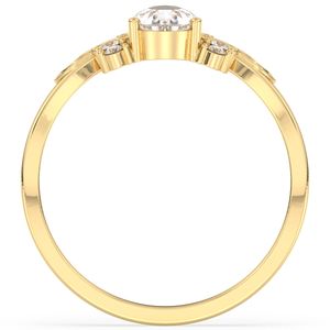 Bague de fiançailles REYES en argent sterling 925, design unique, taille poire, moissanite 0,71 ct, pour femme, cadeau de mariage, bijoux fins - Product Image 6