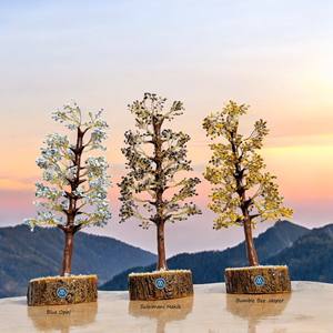 Pierre précieuse naturelle de qualité supérieure 1000 puces de cristal perles sculptées arbre d'agate pour la guérison décoration de la maison Feng shui en vrac - Product Image 1