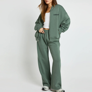Ensemble de survêtement douillet / Vêtements décontractés à prix d'usine, ensemble de survêtement en molleton pour femmes en deux pièces, molleton doux et chaud, sweat-shirt et pantalon de jogging 2026 - Product Image 1