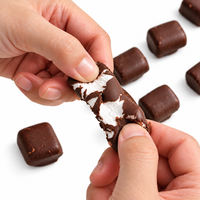 Bonbons au chocolat fourrés à la guimauve, marque privée, en sachets individuels, prêts à la vente au détail, fournisseur en gros de marques personnalisées