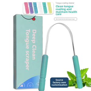 Outil d'hygiène buccale : Nouveau gratte-langue avec brosse à manche en plastique pour nettoyer la langue et éliminer la mauvaise haleine - Product Image 1
