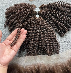 Haute qualité 100% brut Vietnam vierge Double dessiné naturel profond Extensions de cheveux bouclés VQ cheveux Bella modèle 100gr acheter maintenant obtenir - Product Image 6