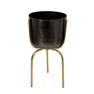 Maceta y maceta de metal de hierro hecha a mano al por mayor con soporte acabado con recubrimiento en polvo para decoración de jardín y hogar - Product Image 6