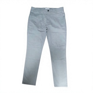 <b>White</b> <b>Men's</b> 100% Cotton Worsted Slim Fit Straight Leg Casual Office <b>Trousers</b> Custom Option Garment Dyed Pleated Front - Product Image 6
