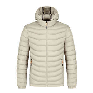 Veste matelassée pour homme Coupe droite Capuche en fourrure de renard blanc Toile avant Manteau d'hiver de luxe Chaud Personnalisé OEM Vente en gros - Product Image 3