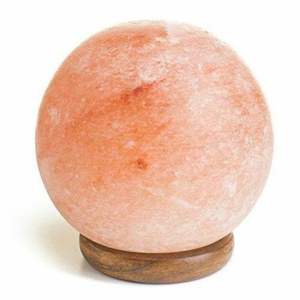 Elegante lámpara de esfera de sal rosa del Himalaya, Diseño Artesanal sofisticado tallado, hermoso acento para un ambiente natural relajante - Product Image 2