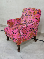 Chaise de broderie Ikat faite à la main Vlevet rose pour bureau à domicile salon poufs tabouret rembourré pour appartement salle à manger hôtel