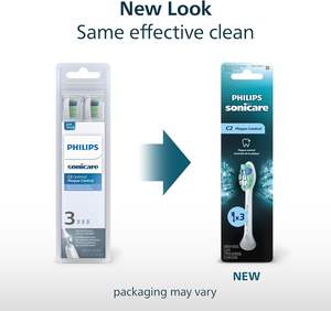 Têtes de brosse à dents électriques de rechange authentiques Philips Sonicare C2 Plaque Control, blanches, lot de 3, HX9023/65 - Product Image 6