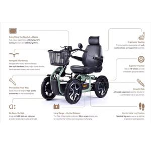 Scooter Eléctrico de Alto Rendimiento Sterlings S800 para Exteriores - Grado Industrial 8MPH, Fabricado por Scoozy, Listo para Enviar - Product Image 5