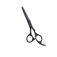 Ensemble de ciseaux à effiler professionnels sur mesure en acier inoxydable à lame de rasoir pour coiffeur