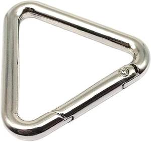 Anneaux triangulaires en métal en gros, anneaux de jonction triangulaires en vrac avec clip à ressort et crochet à déclenchement, porte-clés pour sacs à main - Product Image 3