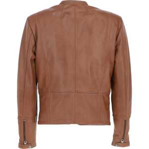 <b>Top</b> Design Men's Winter Jacket with Stand Collar & Full Sleeve 100% <b>High</b> Quality <b>Leather</b> Customizable Reasonable Price - Product Image 3