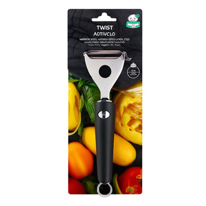 TWIST Black Steel Potato Peeler 1723 Quality Household Kitchen <b>Tools</b> for Home Everyday Use Good for <b>Fruits</b> <b>Vegetables</b> PC Plastic - Product Image 2