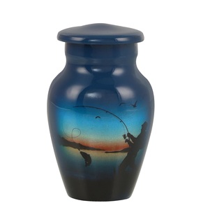 ของที่ระลึกสำหรับมนุษย์ขี้เถ้าโลหะอัลลอยด์ลายทางผู้ใหญ่ผู้หญิงอลูมิเนียมโกศพร้อมถุงกำมะหยี่ขนาดกำหนดเองได้ - Product Image 5