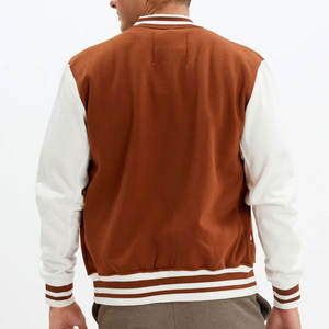 Veste d'hiver Letterman à col montant personnalisable pour hommes, utilisation en extérieur, logo avant, vente en gros, taille disponible - Product Image 3