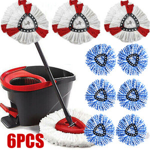 6 repuestos de cabezales de mopa para <span class=keywords><strong>Vileda</strong></span>, <span class=keywords><strong>recambio</strong></span> de microfibra Turbo para mopa giratoria <span class=keywords><strong>Easy</strong></span> <span class=keywords><strong>Wring</strong></span> - Product Image 1