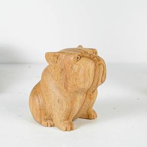 Escultura de animales gato perro figura estatua sala de estar Mesa adorno estatuas de madera esculturas de madera - Product Image 4