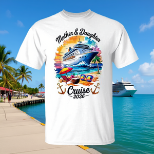 Felpe e Magliette Coordinati per Famiglia 2026: T-Shirt per Vacanza in Crociera Madre-Figlia - Product Image 3