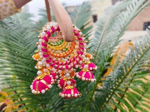 Pulseras DE BODA indias hechas a mano colores surtidos Kalire Ganey Ganaas para Sangeet Haldi Mehndi festivales fiesta desgaste regalo favores - Product Image 4