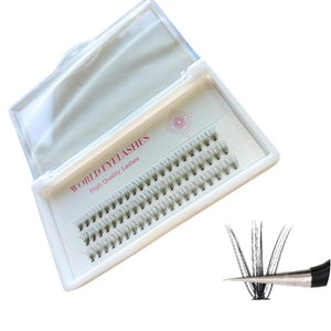 Kits d'extensions de cils 2024 Cluster avec vison individuel CC-Curl 0.15mm d'épaisseur Plateaux de fournitures de marque privée - Product Image 1